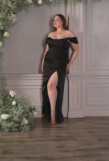 Vivid Curve Athena Gown in Black